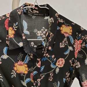 ZARA floral midi-dress